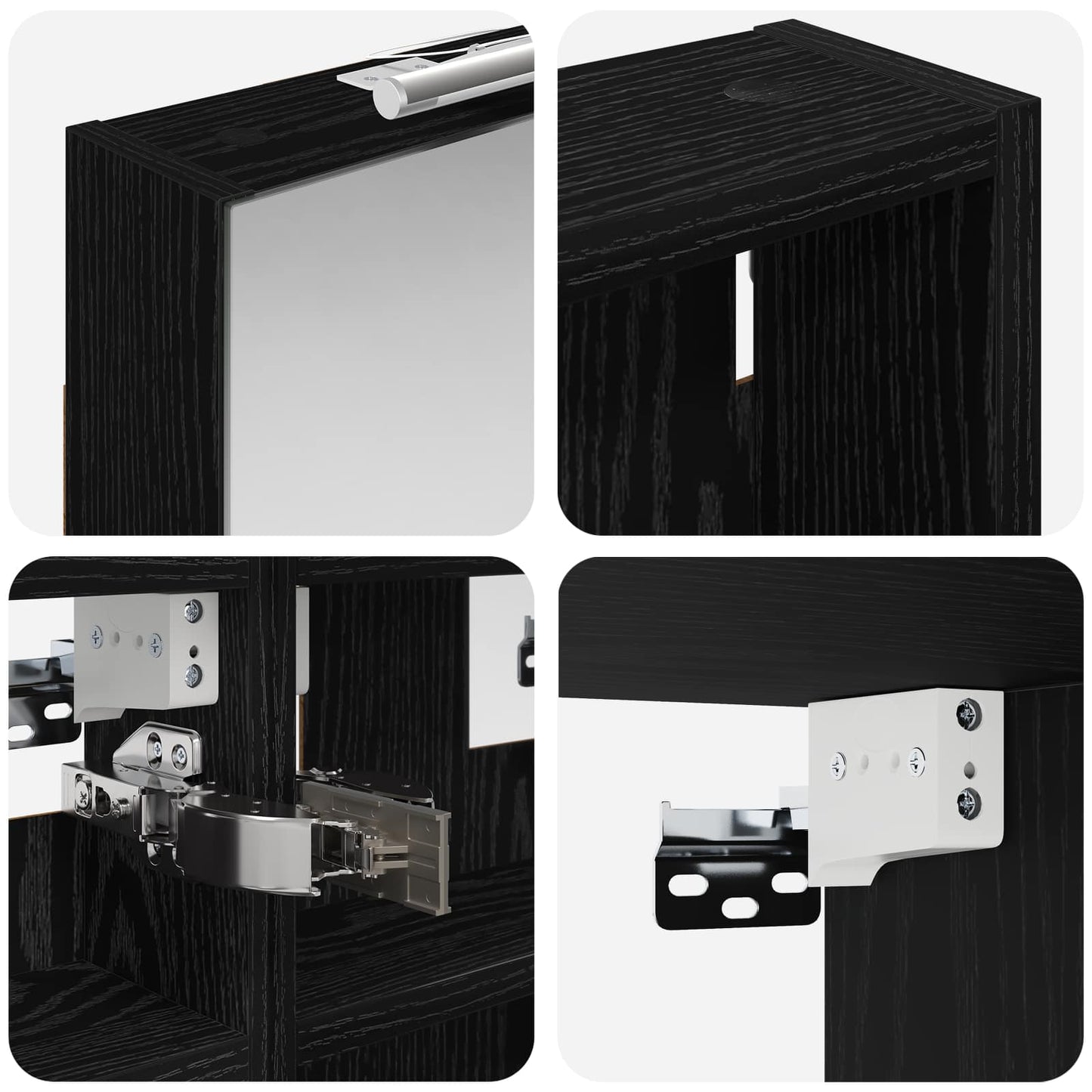 Set di Armadi da Bagno con lo scaffale 3 pcs 80 x 10,5 x 50 cm | homemem39