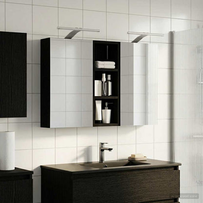 Set di Armadi da Bagno con lo scaffale 3 pcs 80 x 10,5 x 50 cm | homemem39