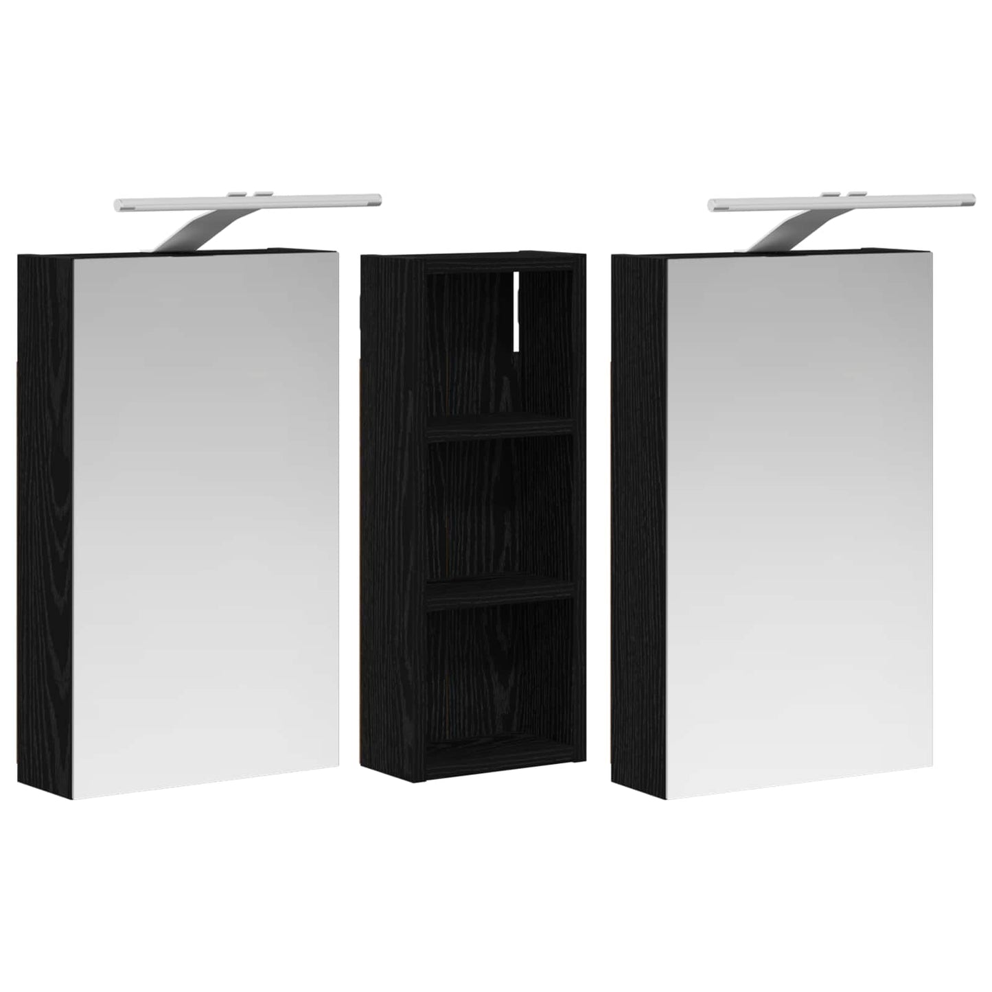 Set di Armadi da Bagno con lo scaffale 3 pcs 80 x 10,5 x 50 cm