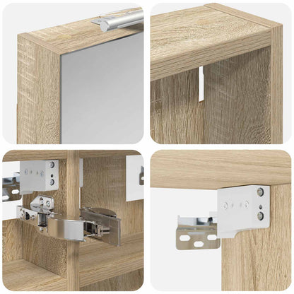 Set di Armadi da Bagno con lo scaffale 3 pcs 80 x 10,5 x 50 cm | homemem39