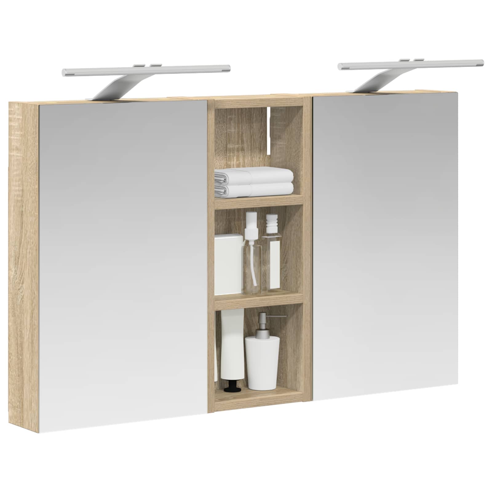 Set di Armadi da Bagno con lo scaffale 3 pcs 80 x 10,5 x 50 cm | homemem39