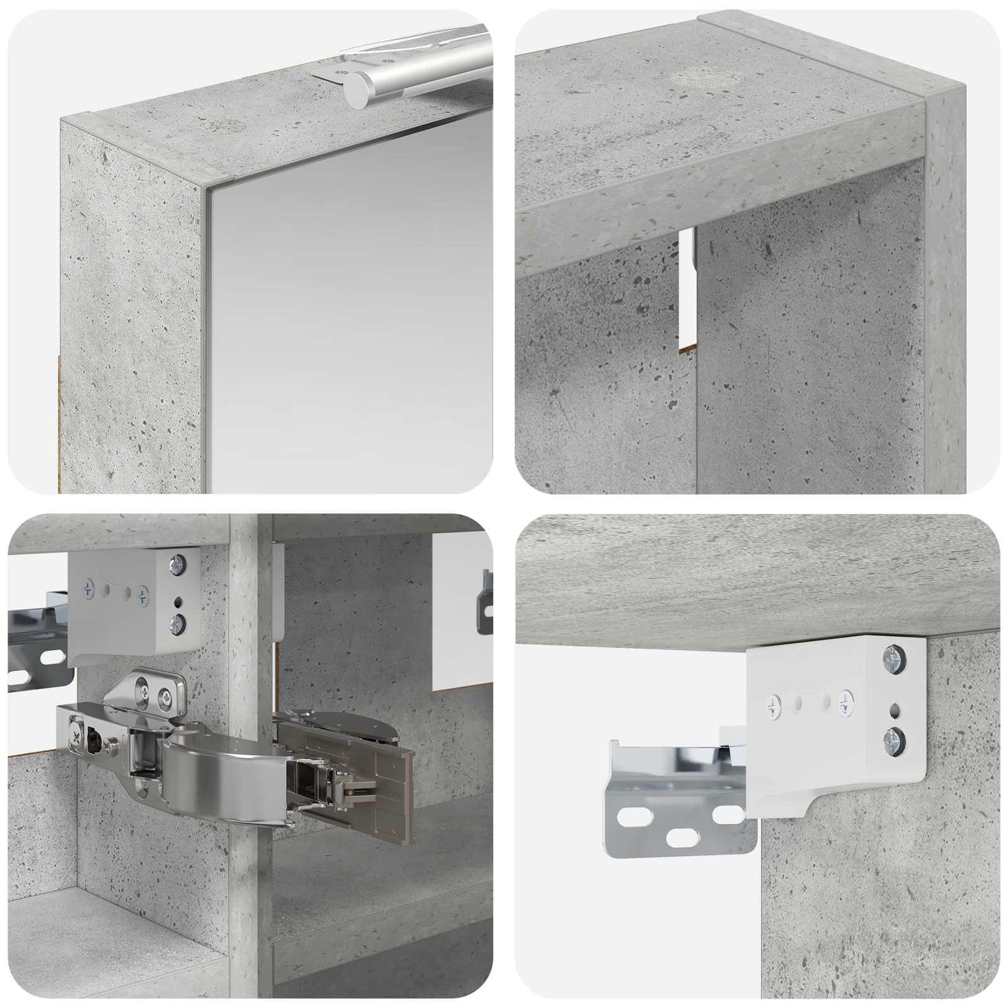 Set di Armadi da Bagno con lo scaffale 3 pcs 80 x 10,5 x 50 cm | homemem39