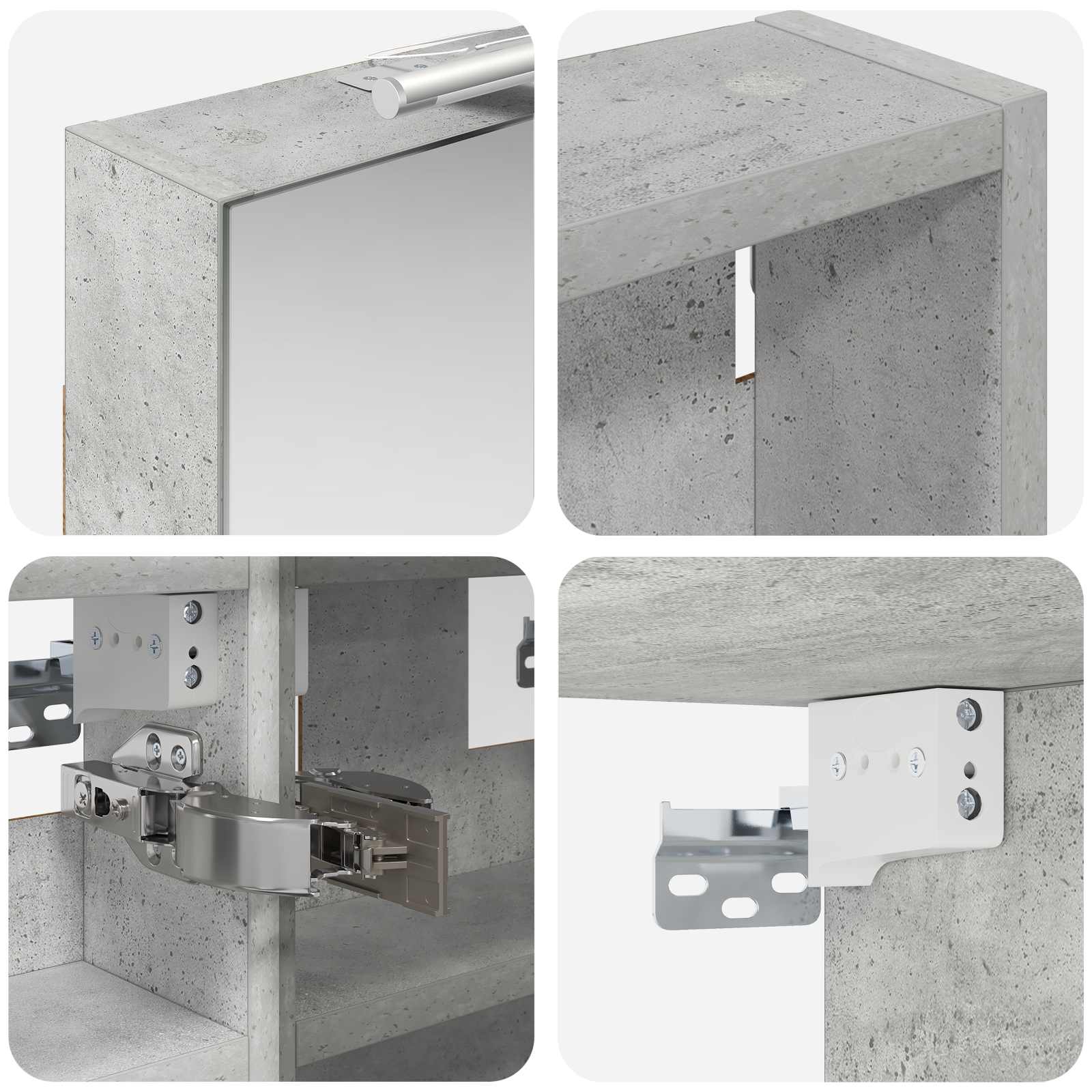 Set di Armadi da Bagno con lo scaffale 3 pcs 80 x 10,5 x 50 cm | homemem39