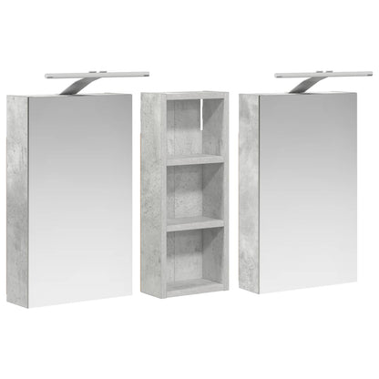 Set di Armadi da Bagno con lo scaffale 3 pcs 80 x 10,5 x 50 cm | homemem39