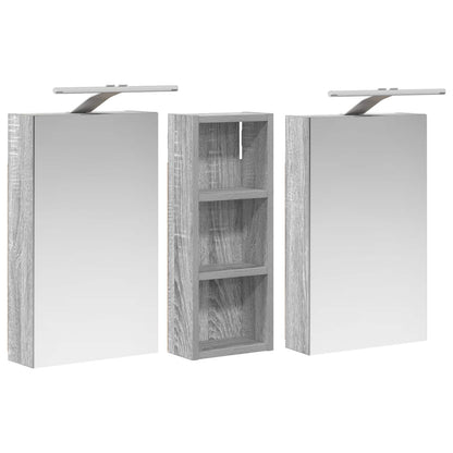 Set di Armadi da Bagno con lo scaffale 3 pcs 80 x 10,5 x 50 cm | homemem39