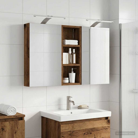 Set di Armadi da Bagno con lo scaffale 3 pcs 80 x 10,5 x 50 cm | homemem39