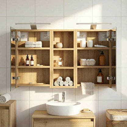 Set di Armadi da Bagno con lo scaffale 3 pcs 80 x 10,5 x 50 cm