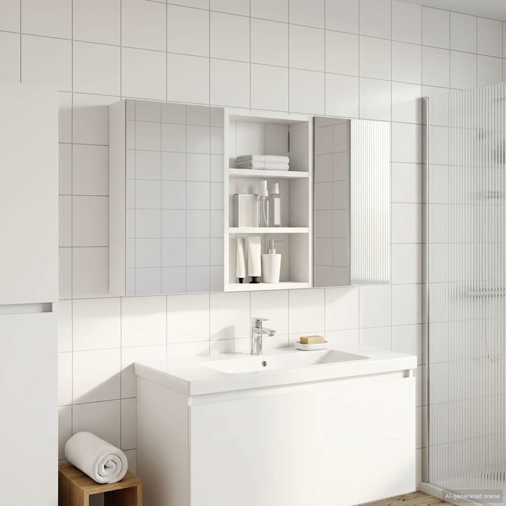 Set di Armadi da Bagno con lo scaffale 3 pcs 90 x 10,5 x 50 cm