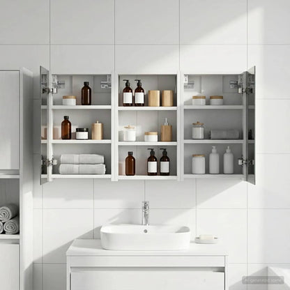 Set di Armadi da Bagno con lo scaffale 3 pcs 90 x 10,5 x 50 cm | homemem39