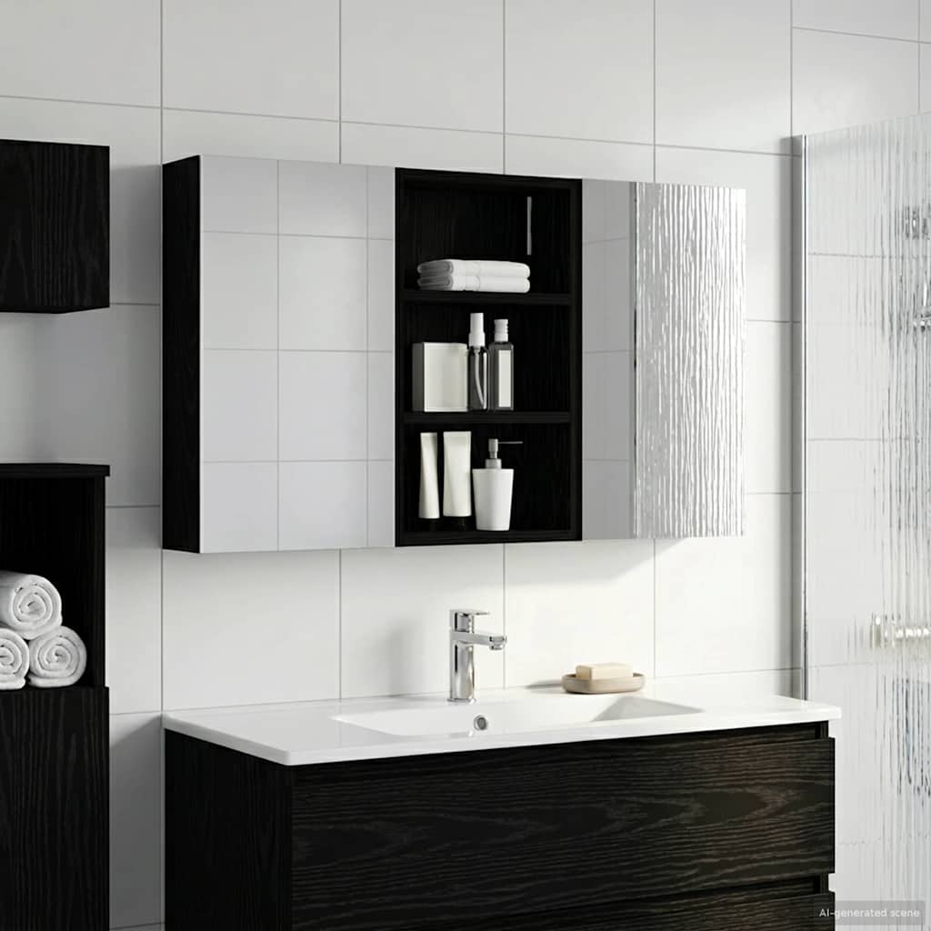 Set di Armadi da Bagno con lo scaffale 3 pcs 90 x 10,5 x 50 cm