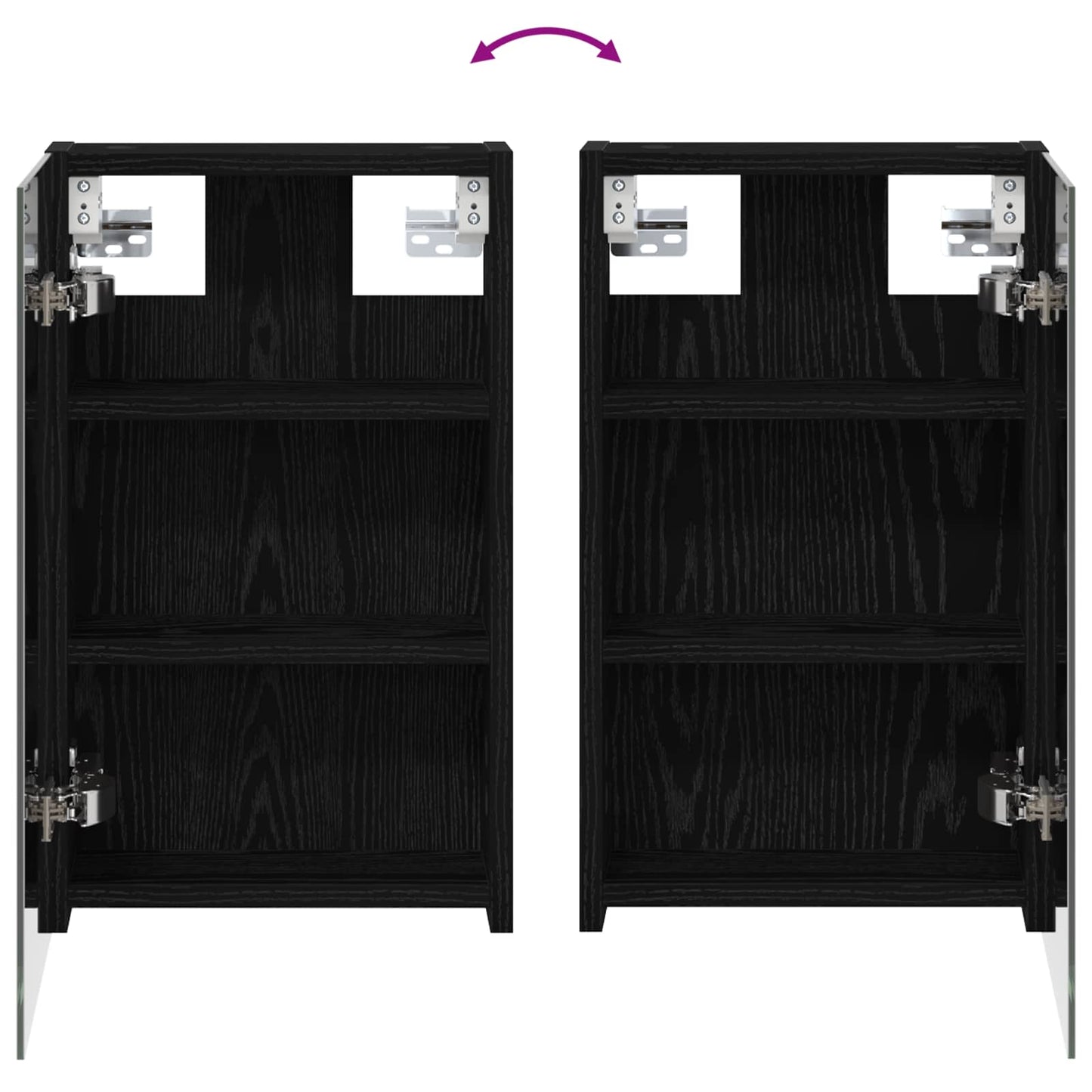 Set di Armadi da Bagno con lo scaffale 3 pcs 90 x 10,5 x 50 cm