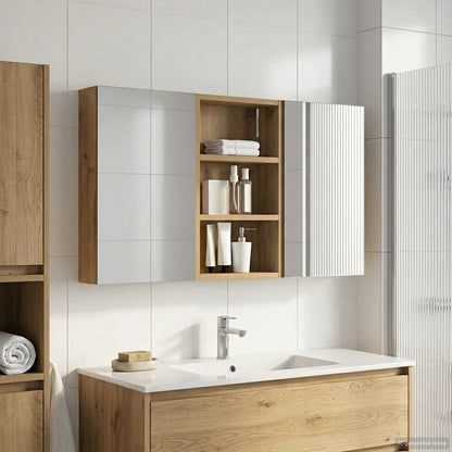 Set di Armadi da Bagno con lo scaffale 3 pcs 90 x 10,5 x 50 cm