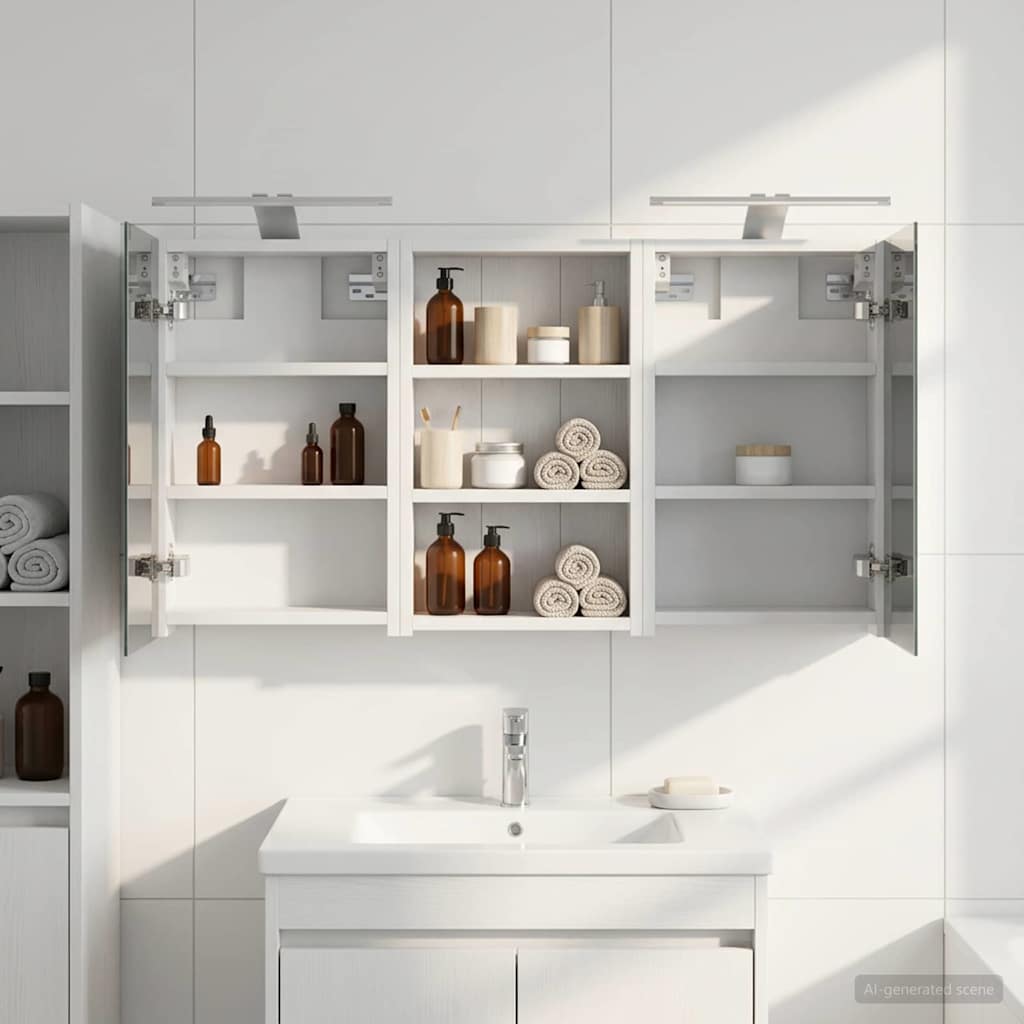 Set di Armadi da Bagno con lo scaffale 3 pcs 90 x 10,5 x 50 cm | homemem39