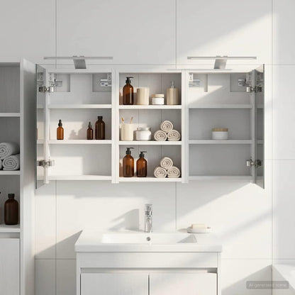 Set di Armadi da Bagno con lo scaffale 3 pcs 90 x 10,5 x 50 cm | homemem39