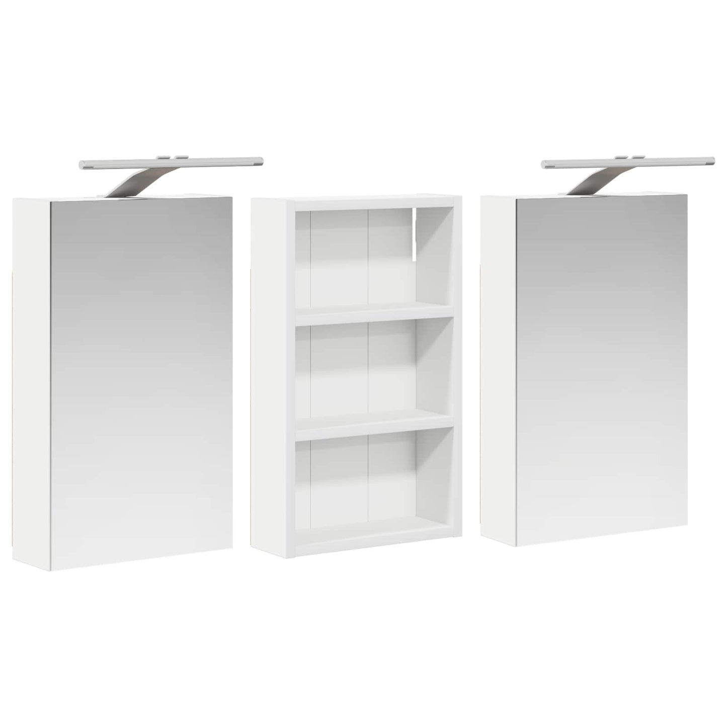 Set di Armadi da Bagno con lo scaffale 3 pcs 90 x 10,5 x 50 cm