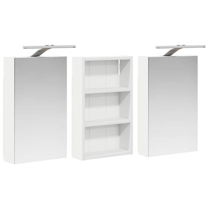 Set di Armadi da Bagno con lo scaffale 3 pcs 90 x 10,5 x 50 cm
