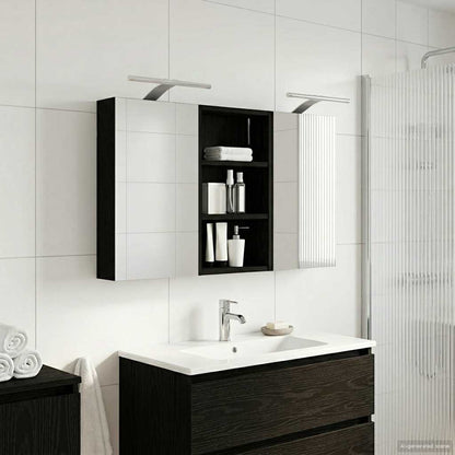 Set di Armadi da Bagno con lo scaffale 3 pcs 90 x 10,5 x 50 cm | homemem39