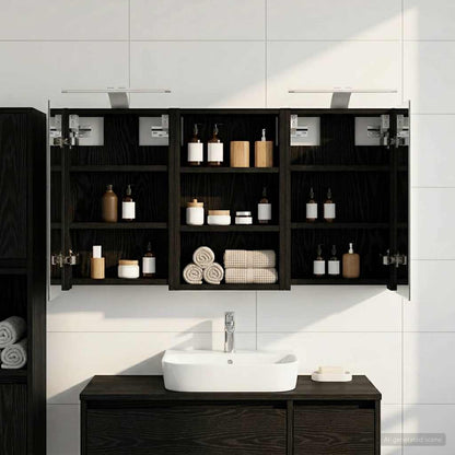 Set di Armadi da Bagno con lo scaffale 3 pcs 90 x 10,5 x 50 cm | homemem39