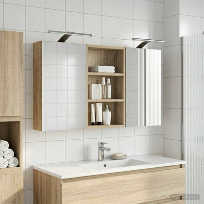 Set di Armadi da Bagno con lo scaffale 3 pcs 90 x 10,5 x 50 cm | homemem39