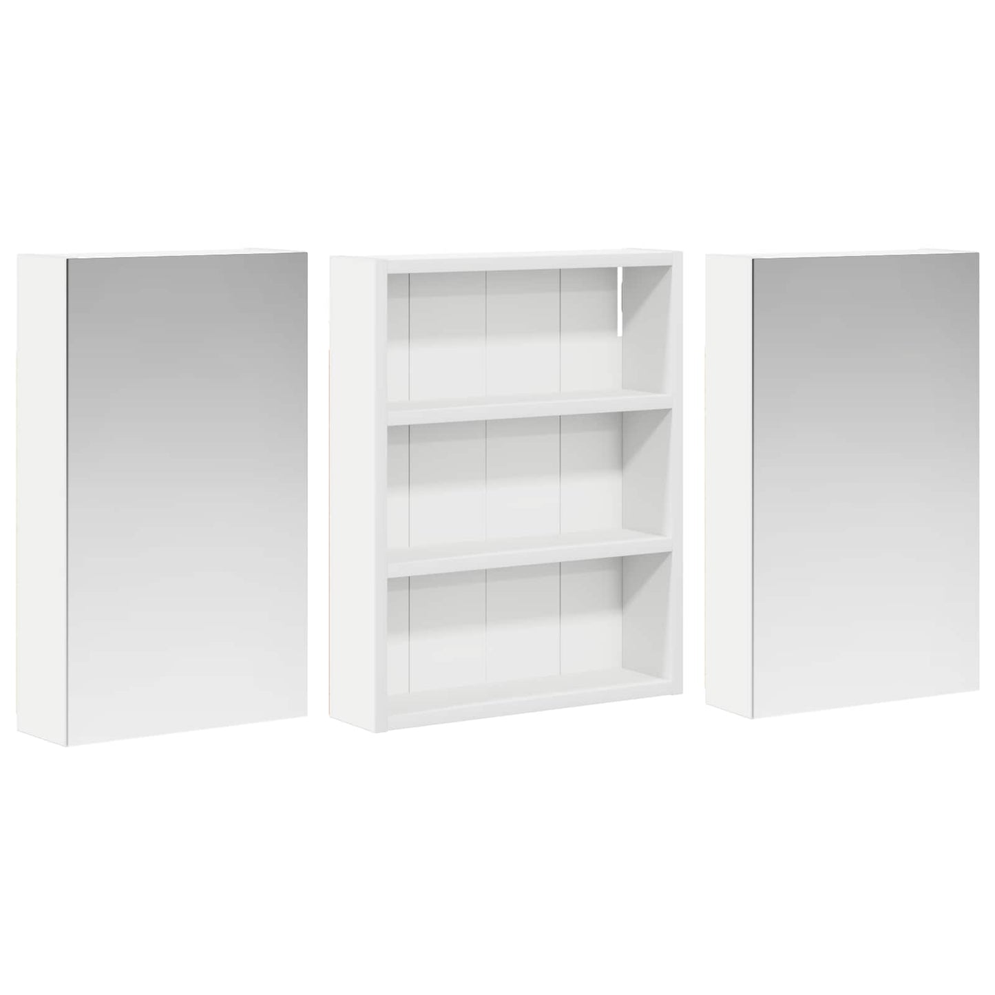 Set di Armadi da Bagno con lo scaffale 3 pcs 100 x 10,5 x 50 cm