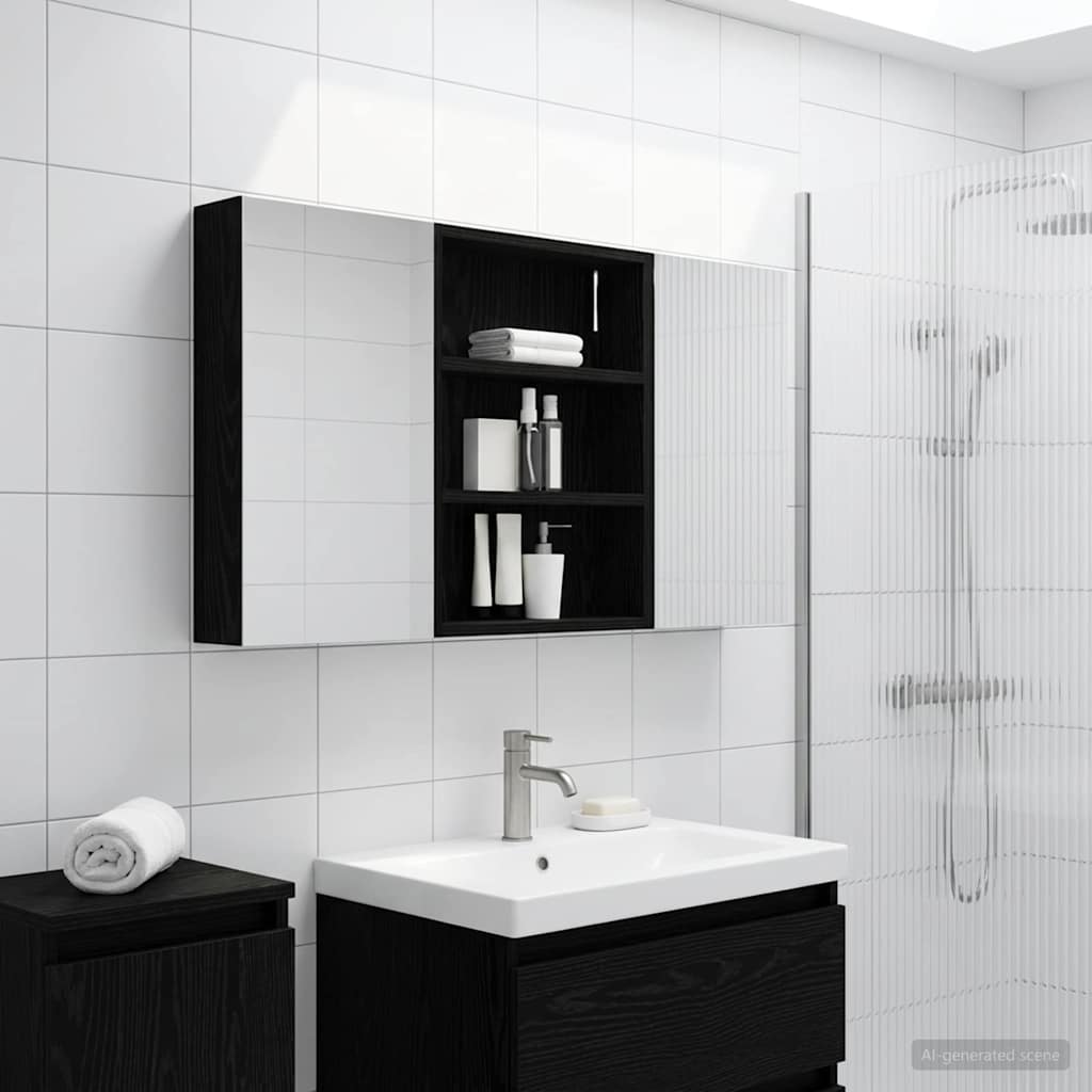 Set di Armadi da Bagno con lo scaffale 3 pcs 100 x 10,5 x 50 cm | homemem39