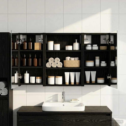 Set di Armadi da Bagno con lo scaffale 3 pcs 100 x 10,5 x 50 cm | homemem39