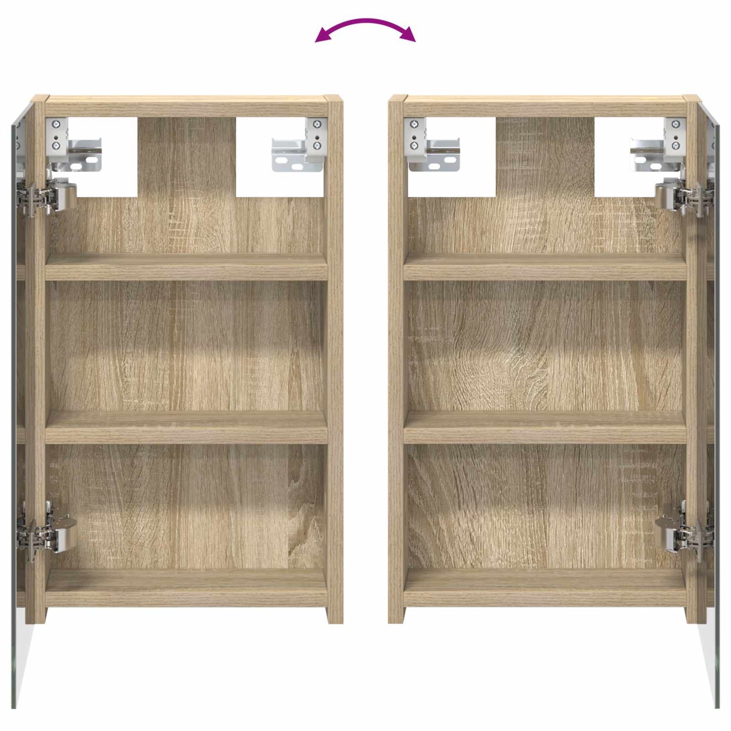 Set di Armadi da Bagno con lo scaffale 3 pcs 100 x 10,5 x 50 cm