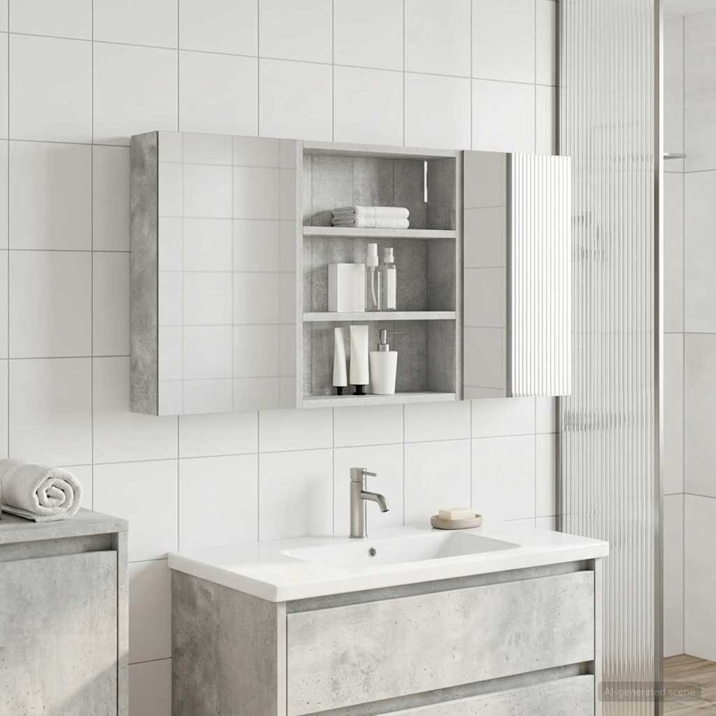 Set di Armadi da Bagno con lo scaffale 3 pcs 100 x 10,5 x 50 cm | homemem39