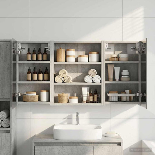 Set di Armadi da Bagno con lo scaffale 3 pcs 100 x 10,5 x 50 cm | homemem39