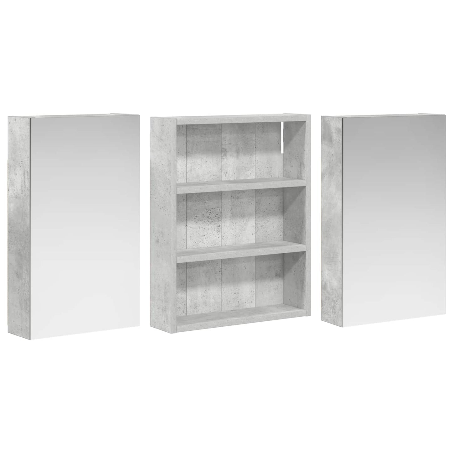 Set di Armadi da Bagno con lo scaffale 3 pcs 100 x 10,5 x 50 cm | homemem39