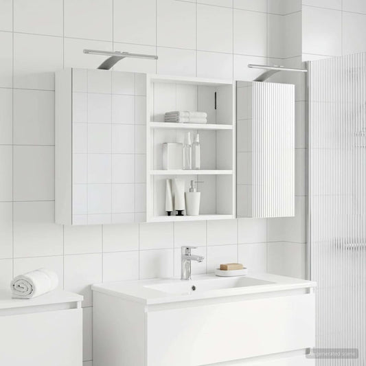 Set di Armadi da Bagno con lo scaffale 3 pcs 100 x 10,5 x 50 cm | homemem39