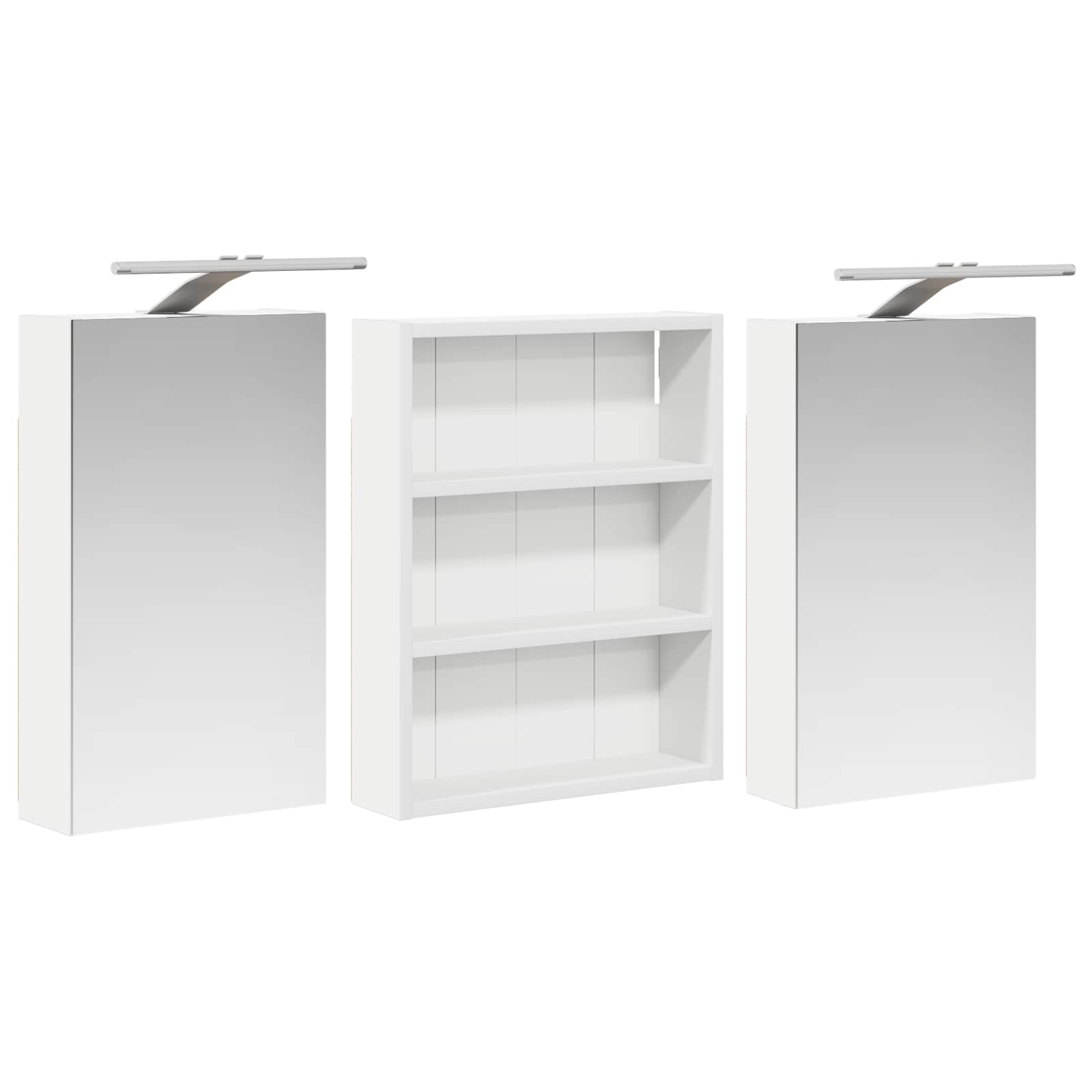 Set di Armadi da Bagno con lo scaffale 3 pcs 100 x 10,5 x 50 cm | homemem39