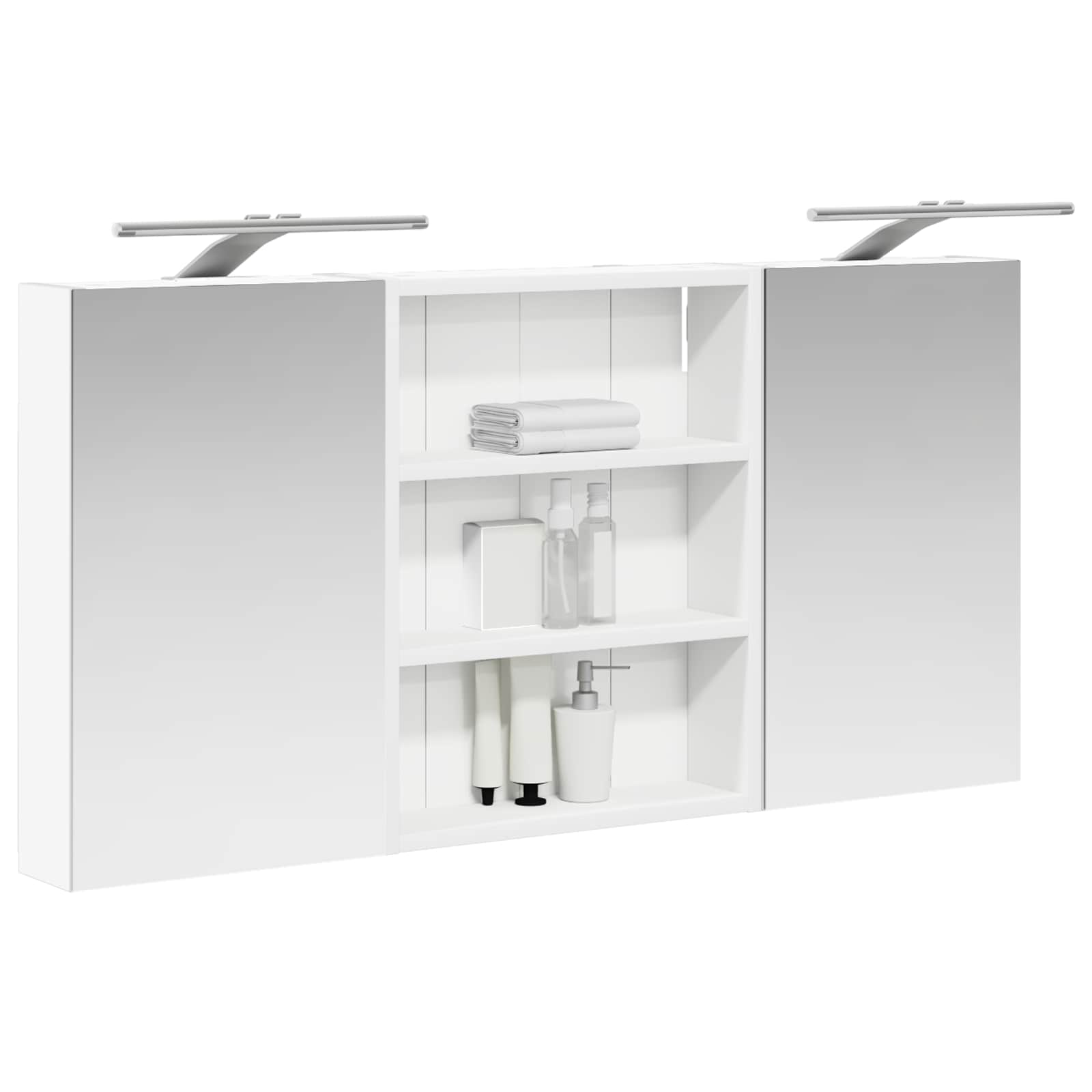 Set di Armadi da Bagno con lo scaffale 3 pcs 100 x 10,5 x 50 cm | homemem39