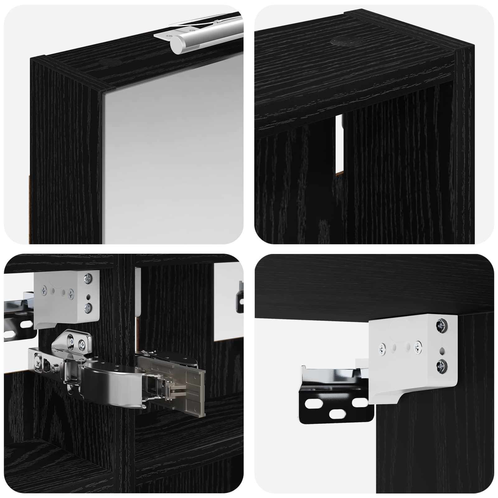 Set di Armadi da Bagno con lo scaffale 3 pcs 100 x 10,5 x 50 cm | homemem39
