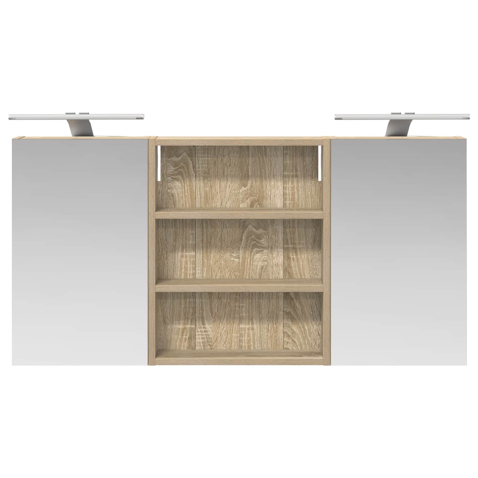 Set di Armadi da Bagno con lo scaffale 3 pcs 100 x 10,5 x 50 cm | homemem39