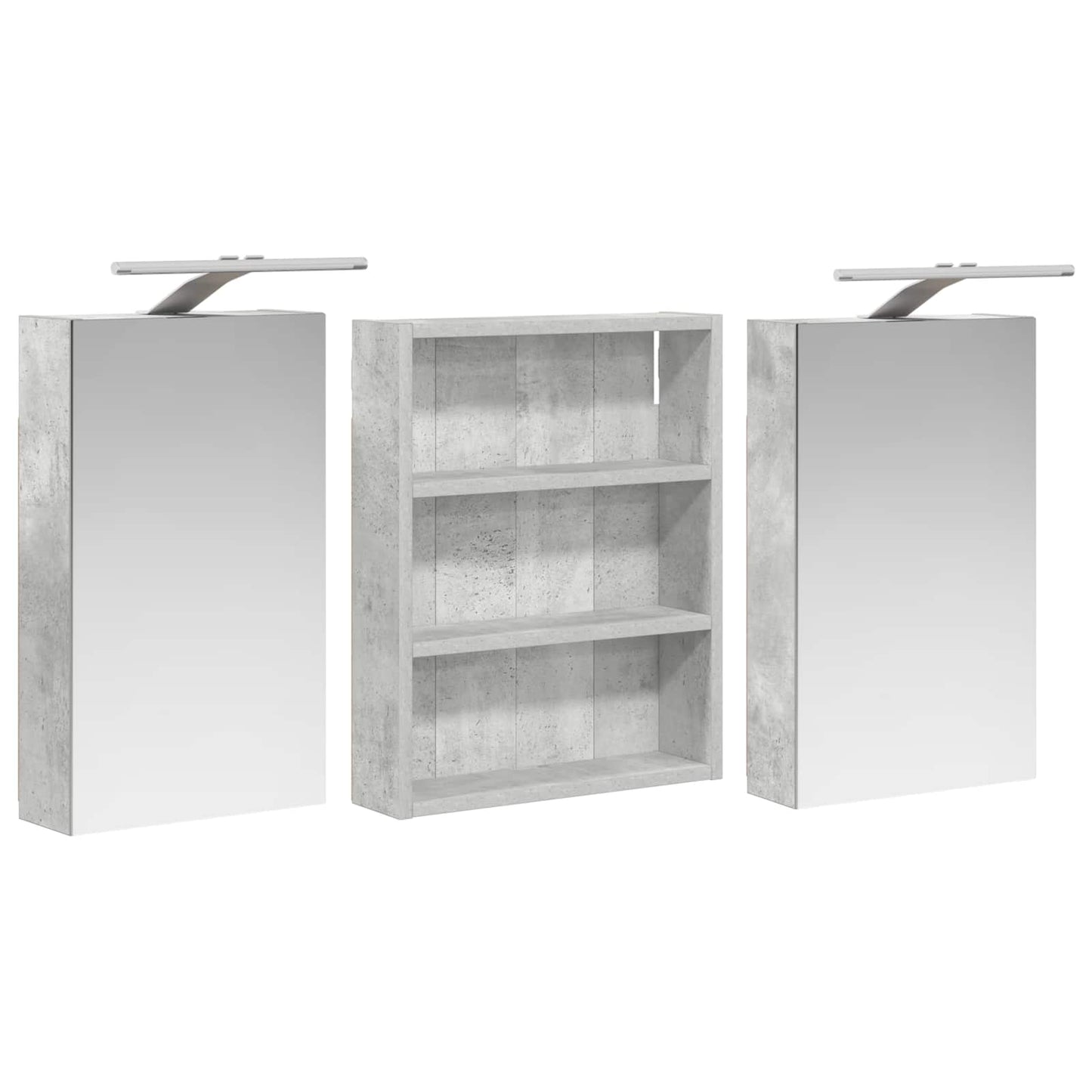Set di Armadi da Bagno con lo scaffale 3 pcs 100 x 10,5 x 50 cm | homemem39