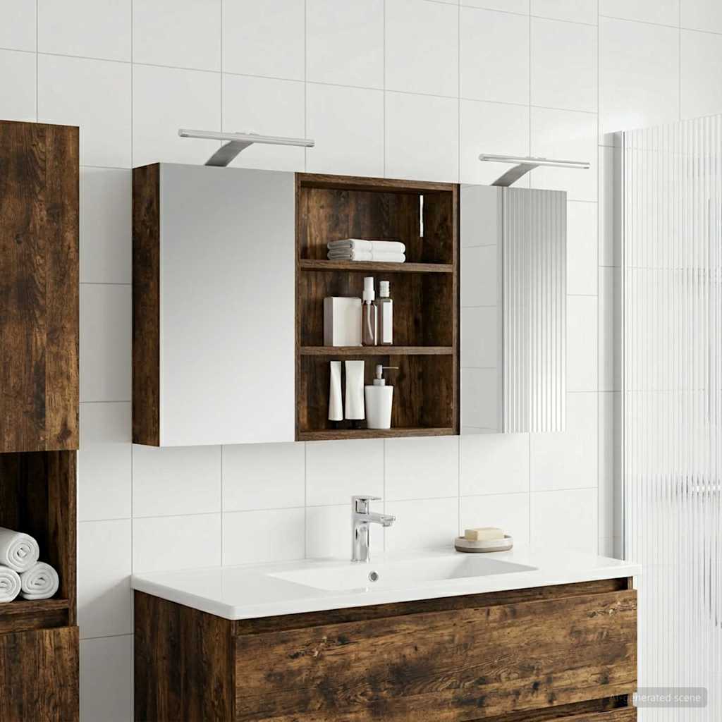 Set di Armadi da Bagno con lo scaffale 3 pcs 100 x 10,5 x 50 cm