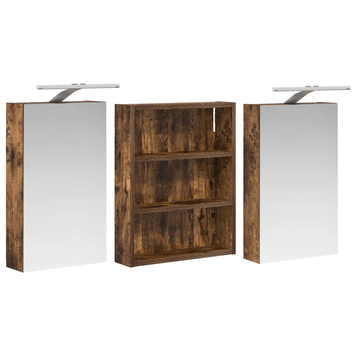 Set di Armadi da Bagno con lo scaffale 3 pcs 100 x 10,5 x 50 cm | homemem39