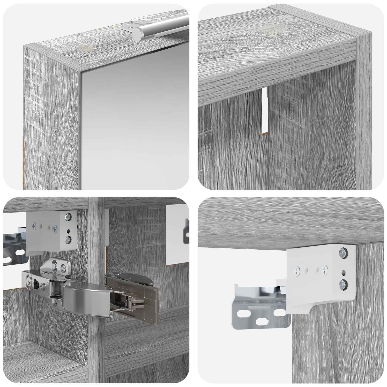 Set di Armadi da Bagno con lo scaffale 3 pcs 100 x 10,5 x 50 cm | homemem39