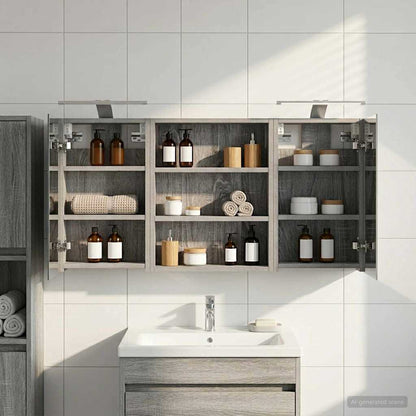 Set di Armadi da Bagno con lo scaffale 3 pcs 100 x 10,5 x 50 cm | homemem39