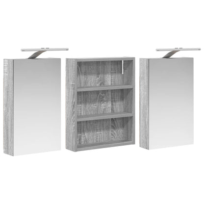Set di Armadi da Bagno con lo scaffale 3 pcs 100 x 10,5 x 50 cm | homemem39