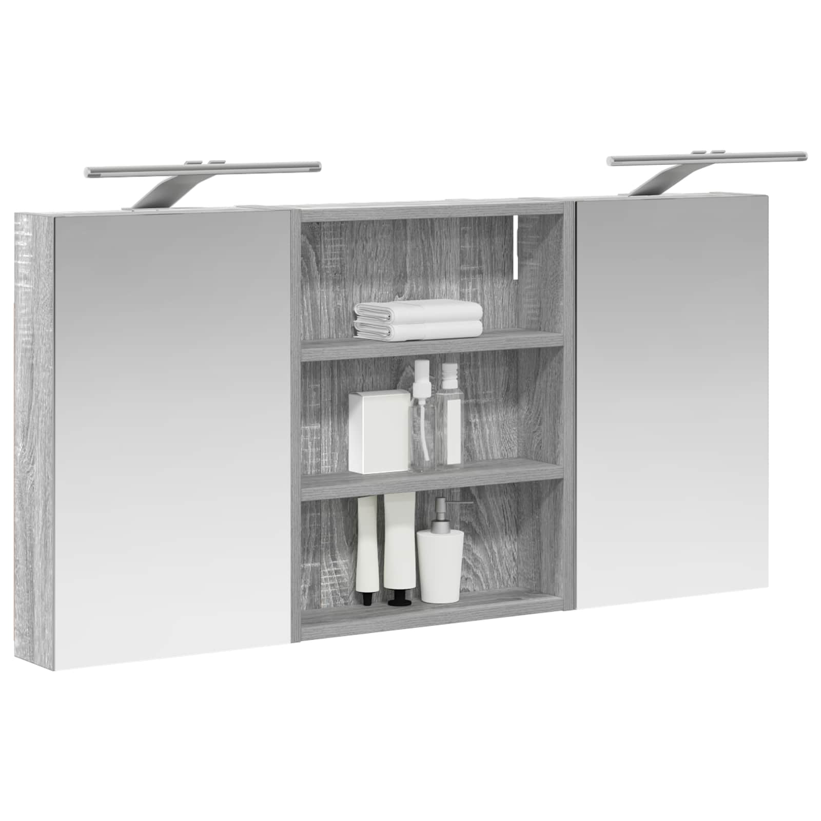 Set di Armadi da Bagno con lo scaffale 3 pcs 100 x 10,5 x 50 cm | homemem39