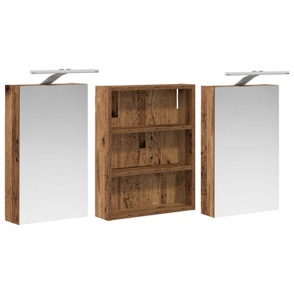 Set di Armadi da Bagno con lo scaffale 3 pcs 100 x 10,5 x 50 cm | homemem39