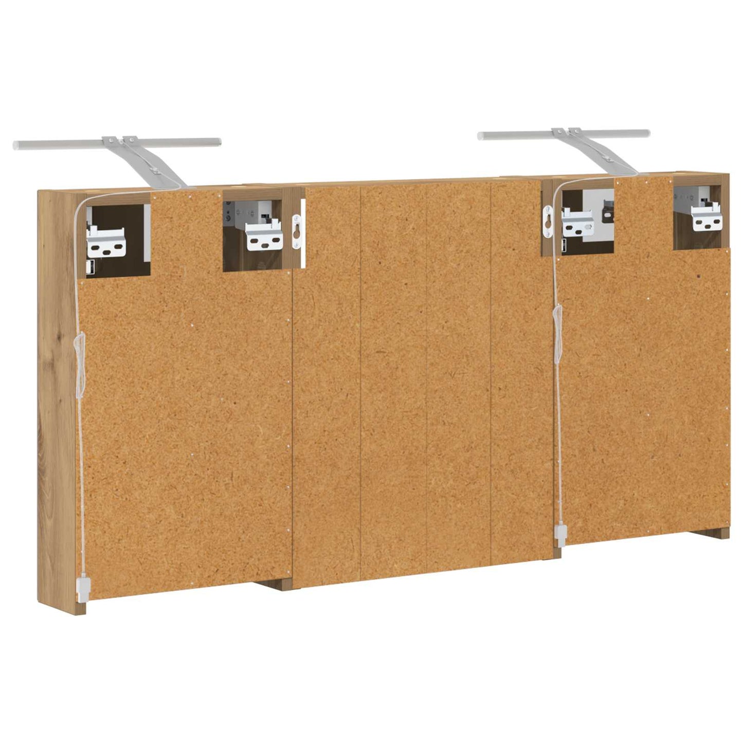 Set di Armadi da Bagno con lo scaffale 3 pcs 100 x 10,5 x 50 cm