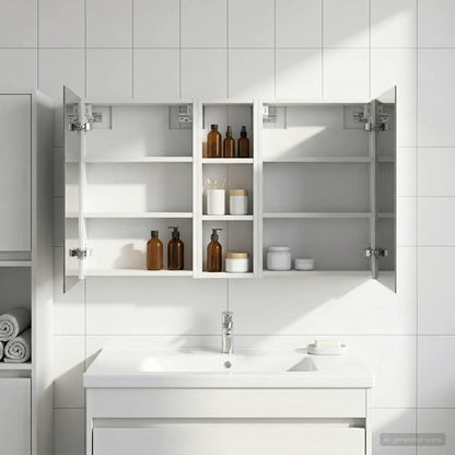 Set di Armadi da Bagno con porta 3 pcs 100 x 10,5 x 60,5 cm | homemem39