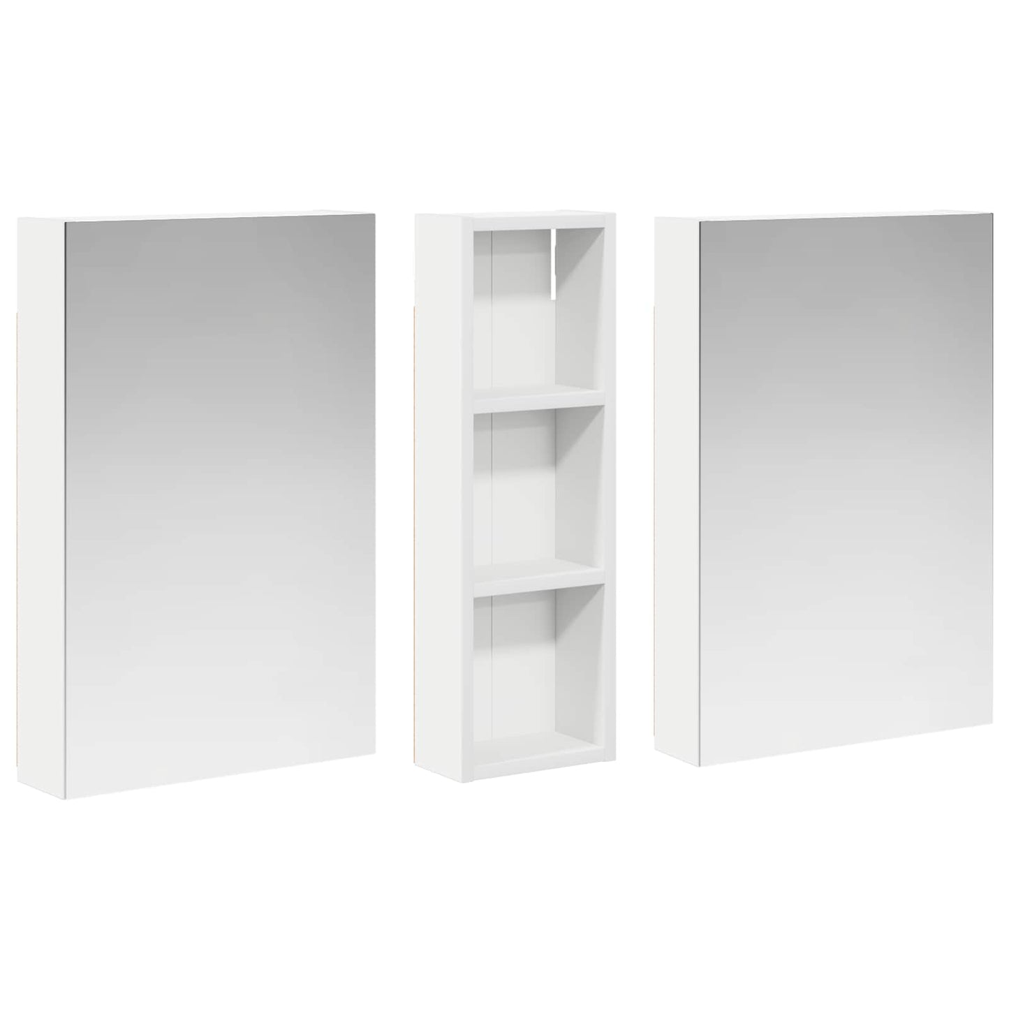 Set di Armadi da Bagno con porta 3 pcs 100 x 10,5 x 60,5 cm | homemem39