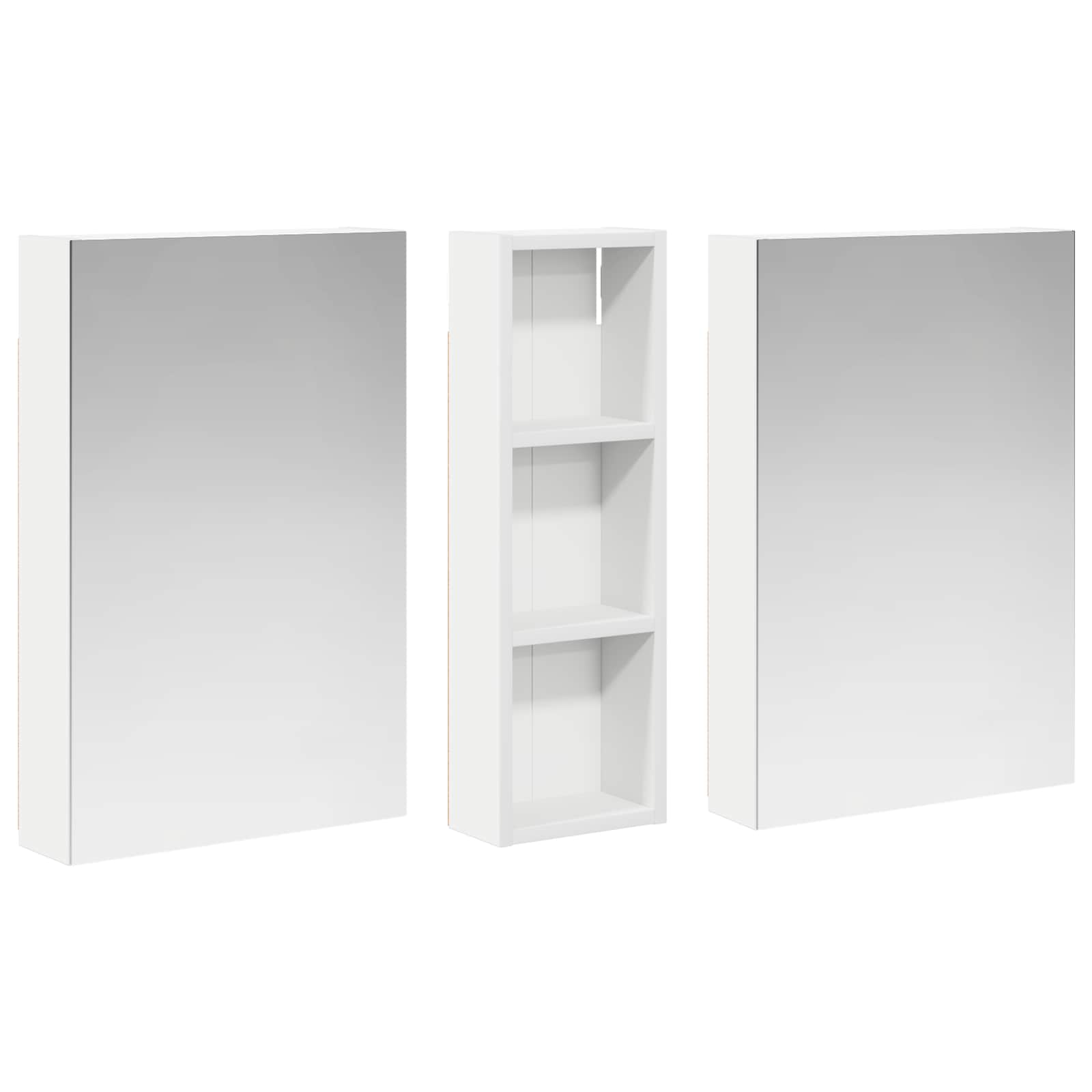 Set di Armadi da Bagno con porta 3 pcs 100 x 10,5 x 60,5 cm | homemem39