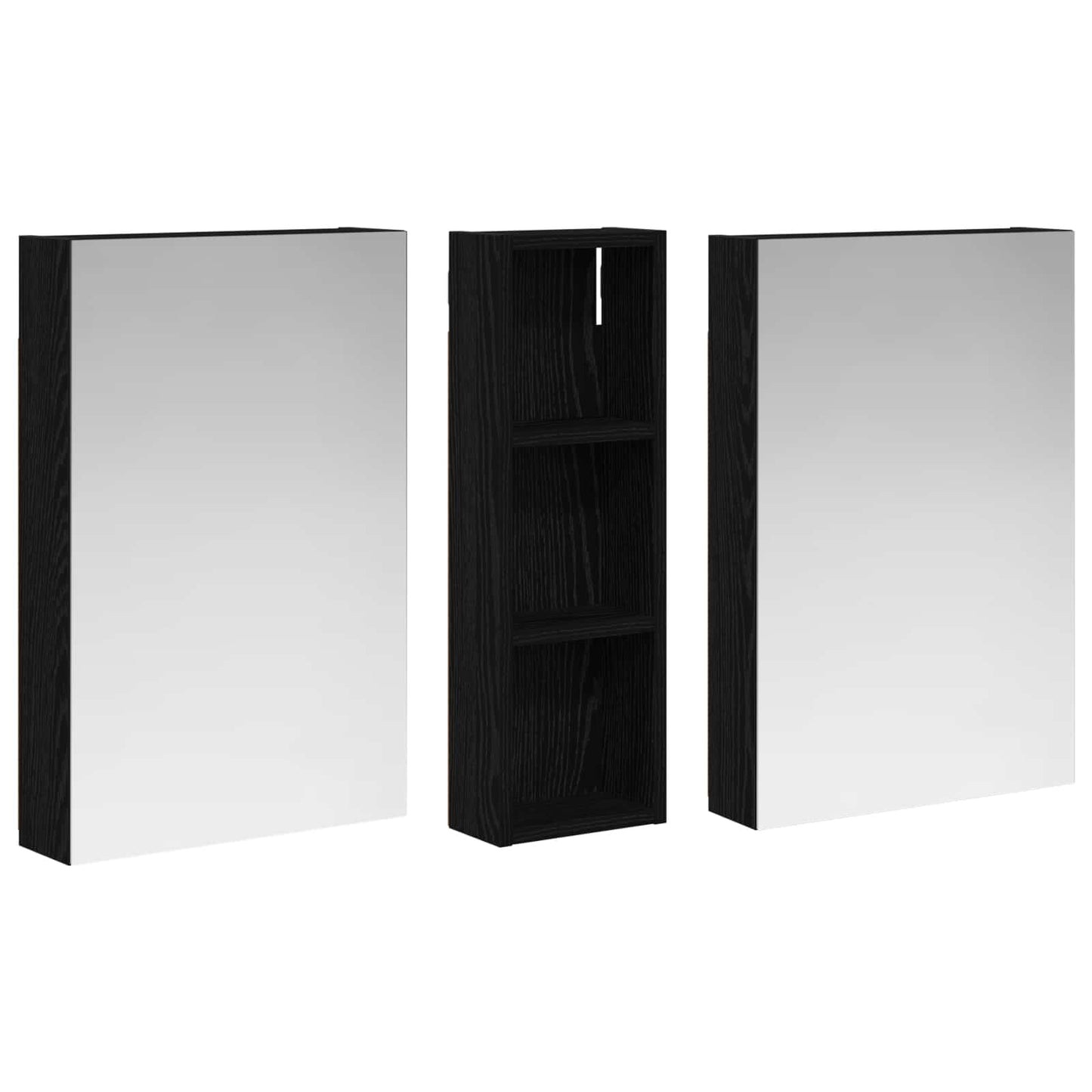 Set di Armadi da Bagno con porta 3 pcs 100 x 10,5 x 60,5 cm | homemem39