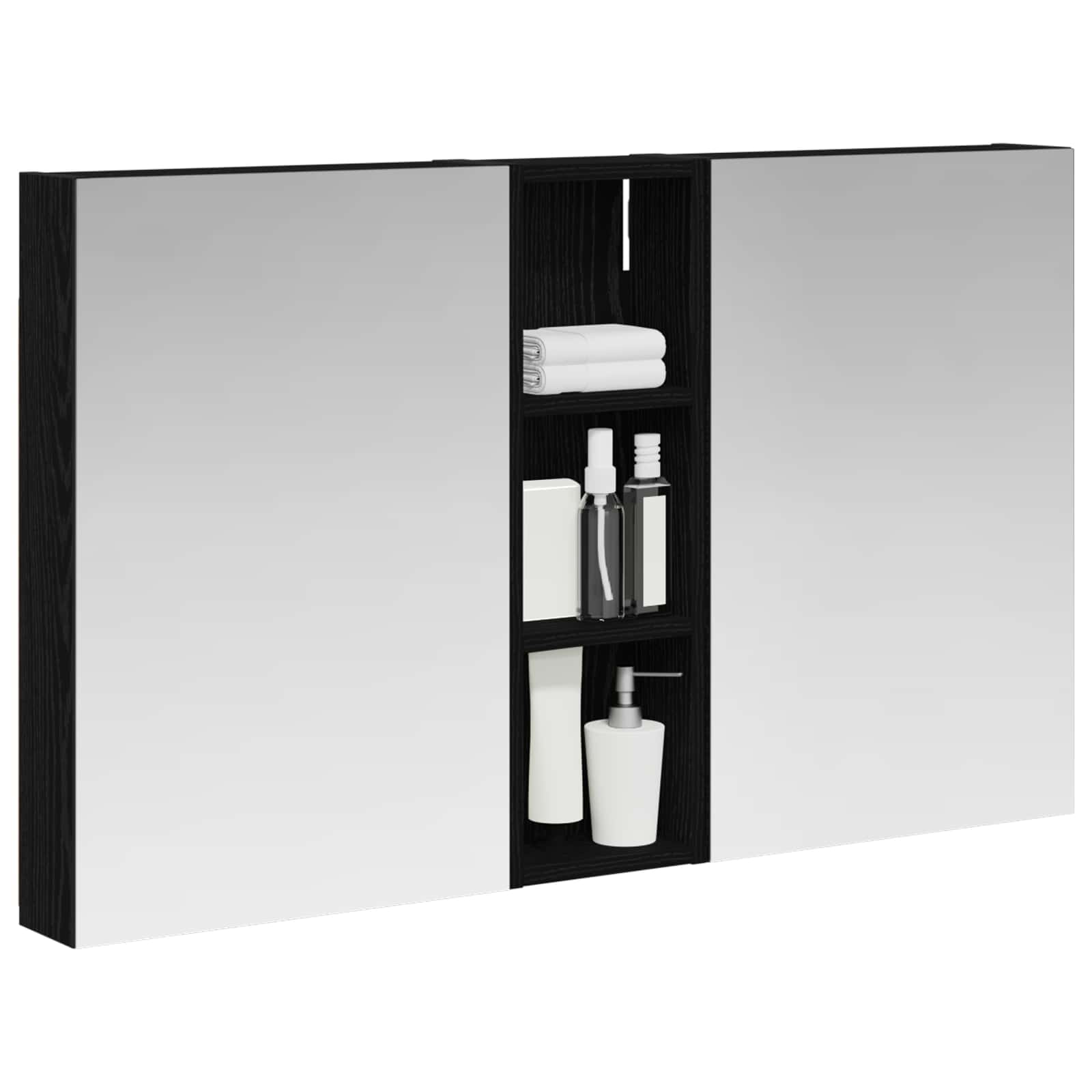 Set di Armadi da Bagno con porta 3 pcs 100 x 10,5 x 60,5 cm | homemem39