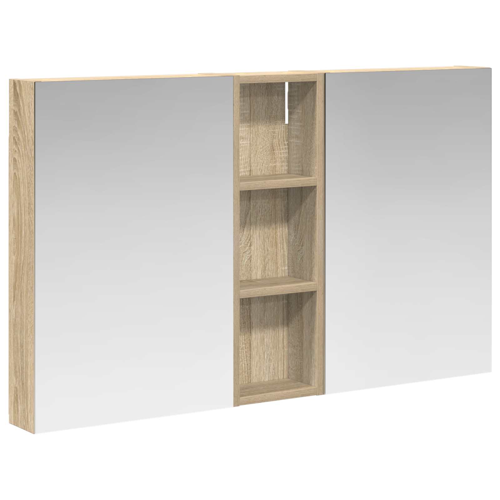 Set di Armadi da Bagno con porta 3 pcs 100 x 10,5 x 60,5 cm | homemem39